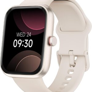 Smart Watch for Women, Alexa Built-in, Answer/Make Calls, 1.91" HD Screen Fitness Watch, IP68 Waterproof, 100 Sports, Heart Rate Monitor, Sleep Tracker, Smartwatch Compatible Android iOS, Beige