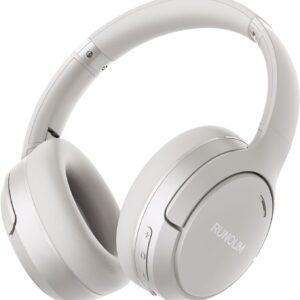 RUNOLIM Hybrid Active Noise Cancelling Headphones, Wireless Over Ear Bluetooth Headphones with Microphone, 70H Playtime, Foldable Headphones with HiFi Audio, Deep Bass for Home Travel Office