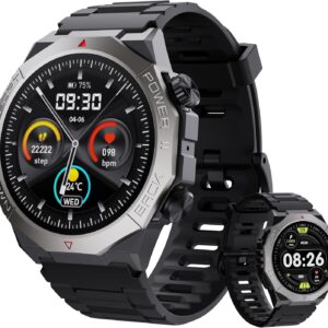 Military Smart Watches for Men(Answer/Make Calls), 1.39" Fitness Watch with Heart Rate Pedometer Sleep Monitor, 110+ Sports Modes Smartwatch for Men, IP68 Waterproof Activity Tracker for Android iOS
